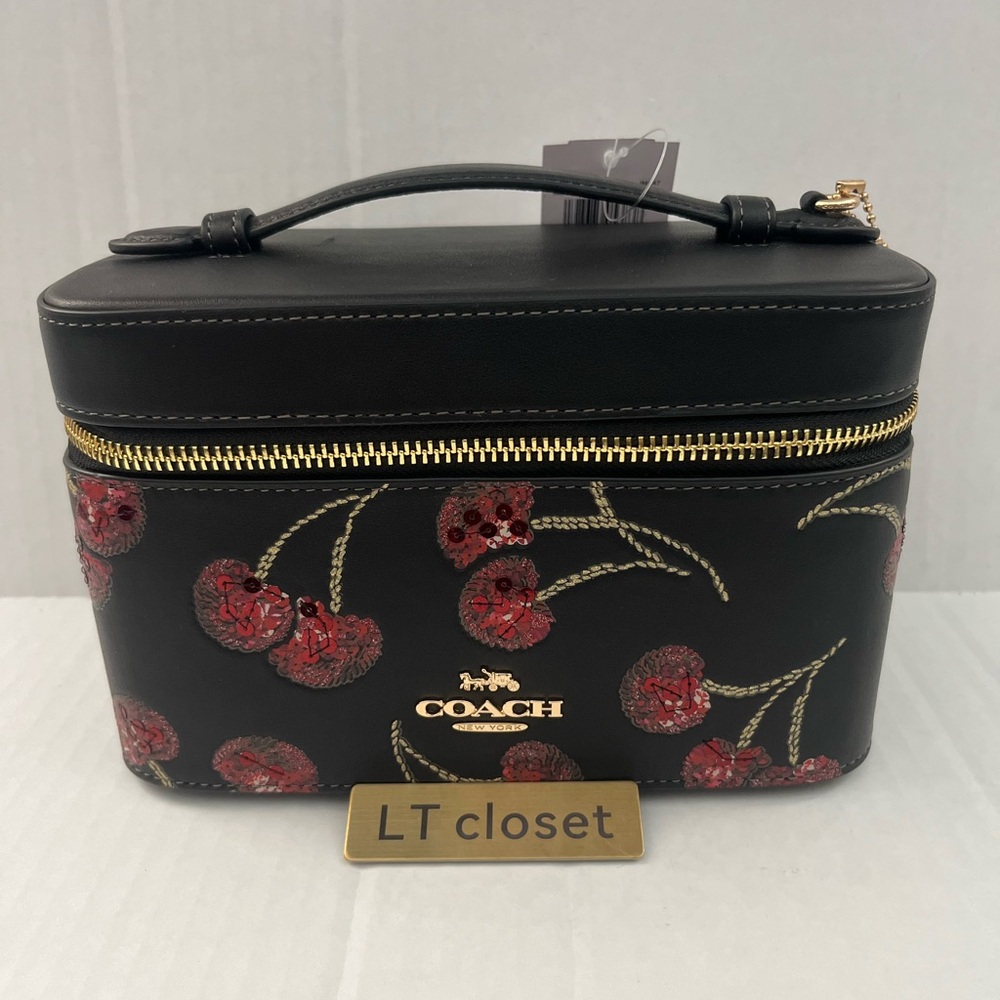 Last one! New Coach Cosmetic Case With Cherry Print # CDC13 - Picture 2 of 5